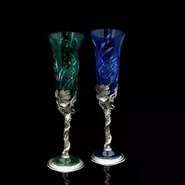 Хрустальные бокалы для вина "Весна" на 2 персоны